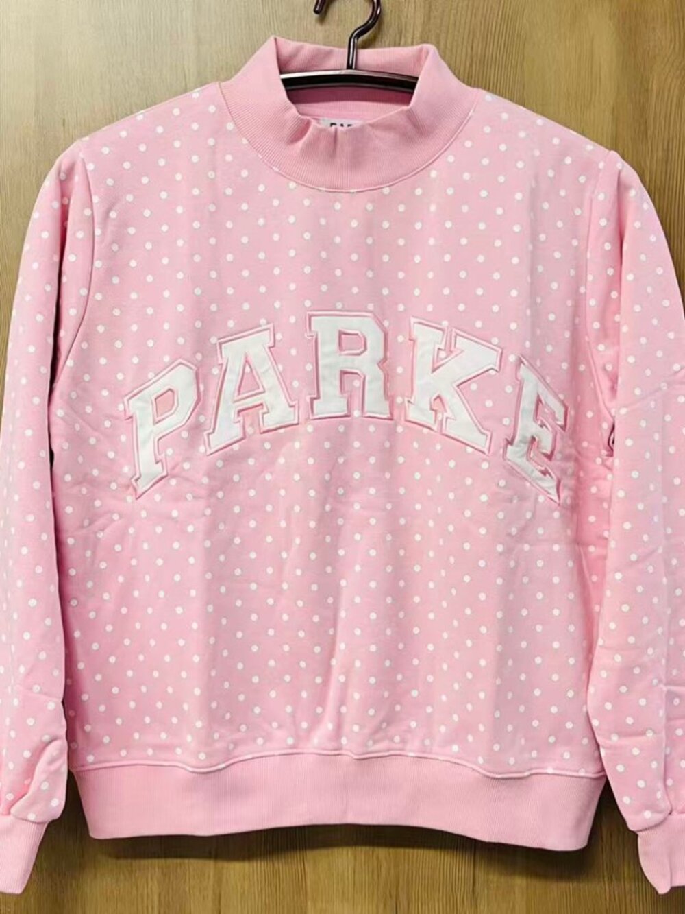 PARKE Pink Polka Dot Sweatshirt L/XL